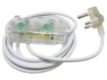Ellies 2 Way Light Duty Coloured Extension Lead -3M