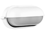 Ellies Arc Series - AC Oval Bulkhead - Aluminium  + Glass - E27 Base - WT