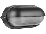 Ellies Arc Series - AC Oval LED Bulkhead - Aluminium + Glass - E27 Base - BK