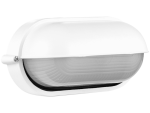 Ellies Arc Series - Large AC Oval Bulkhead - Aluminium + Glass - E27 Base-WT