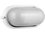 Ellies Illume Series - AC Oval Bulkhead - Aluminium + Glass - E27 Base -WT