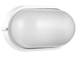 Ellies Illume Series - Large AC Oval Bulkhead - Aluminium + Glass - E27 Base -WT