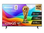 Hisense LEDN43Q5S 43'' 2K Hi-QLED Smart TV | Noise Reduction | FHD Resolution