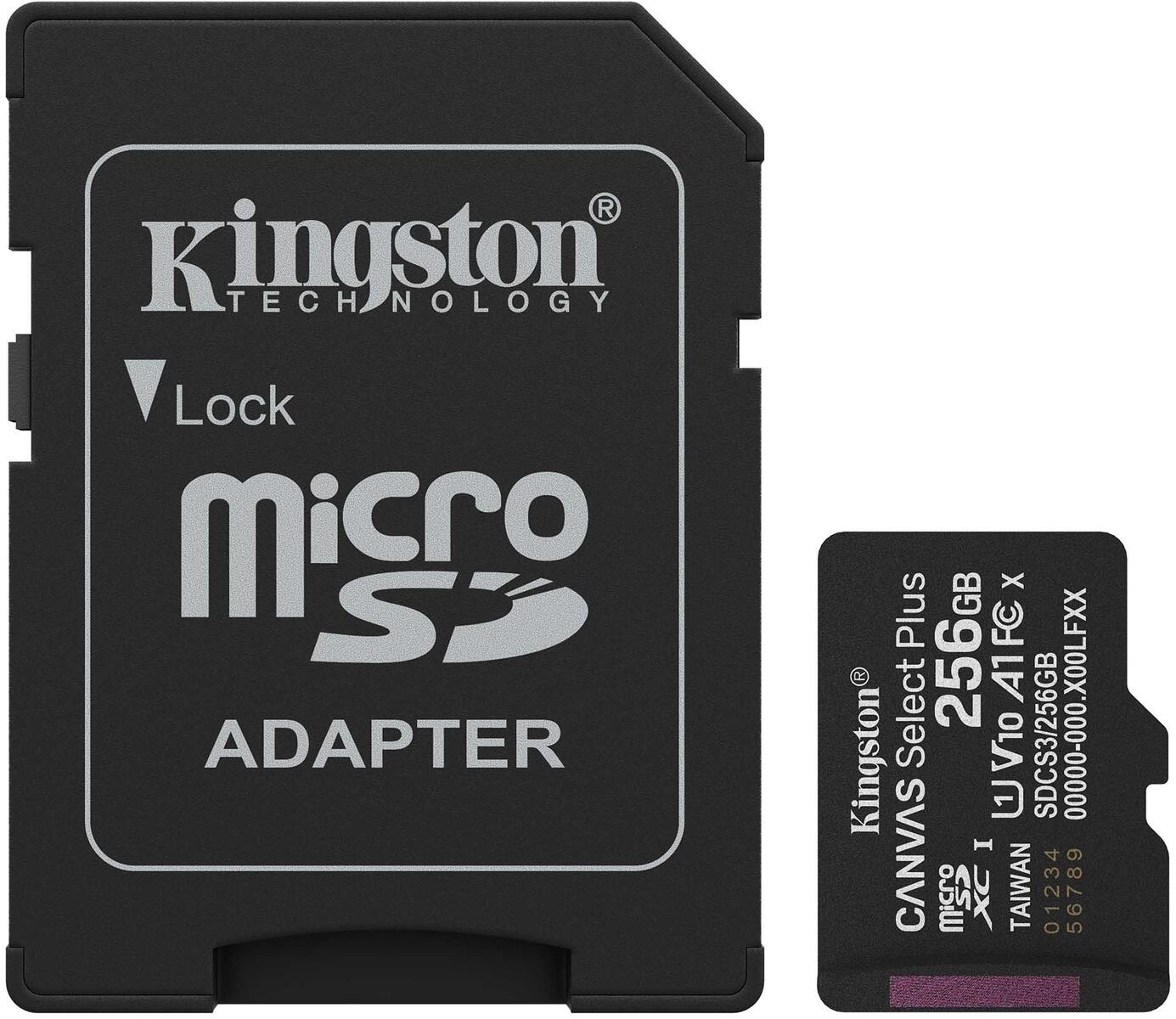 SD-256GKXCG3Kingston Canvas Go Plus 256GB SDXC 170R C10 UHS-I U3 V30 Card