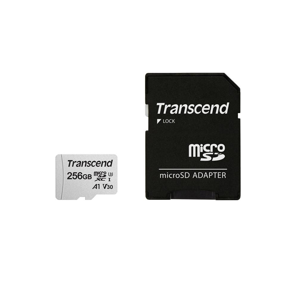 Transcend 256GB Micro SDXC C 10 UHS-I U1/U3 V30 A1 With SD Adaptor