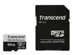 Transcend 340S 64GB Ultra Performance Micro SD UHS-I  U3 V30 A2 Class 10 - Read 160 MB/S - Write 125MB/S - With SD Adaptor - TLC