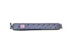 Zone Enclosures 6-Way 2M Hard Wire Lead Metal Black PDU