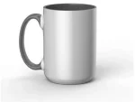 Cricut 440ml Beveled Ceramic Mug Blank Grey 1pc