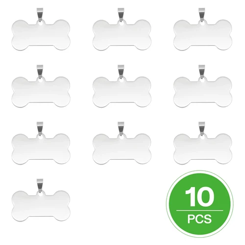 xTool - Silver Bone Dog Tags - (10pcs)