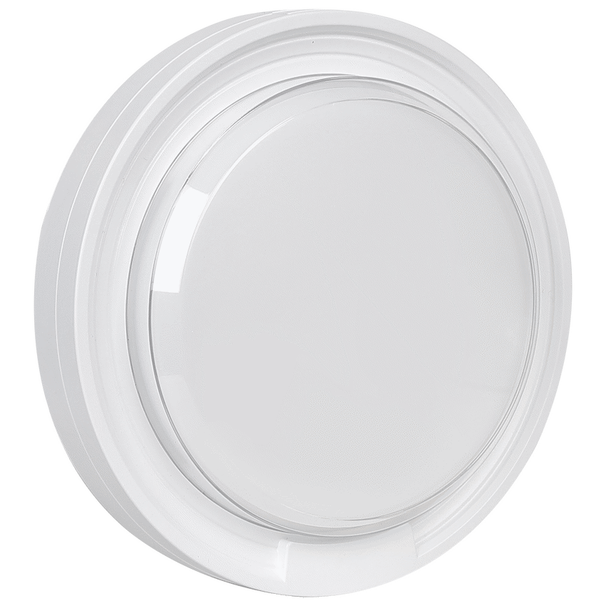 Ellies Cresent Series AC 24W Round LED Bulkhead - PC - BK