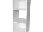 Everfurn Grayscale 3 Tier Bookshelf White High Pressure Laminate