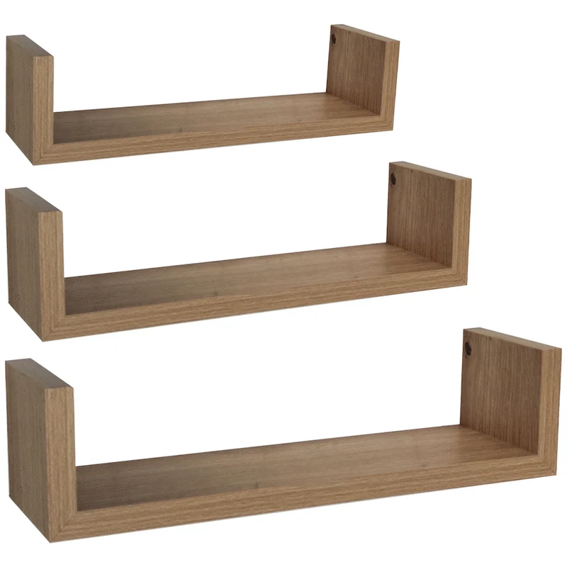 Everfurn Sabrina Floating Wall Shelves - Set of 3