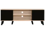 Everfurn Laurel TV Stand 1600w Two Cupboards - Black