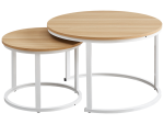 Indus Nesting Coffee Table Oak With White Frame