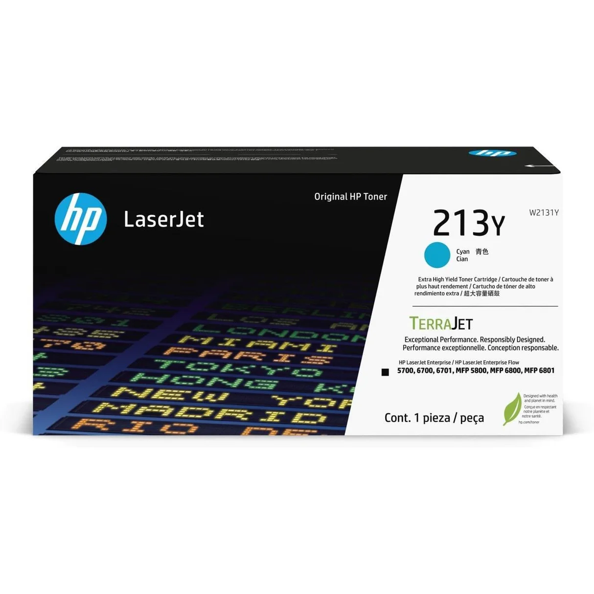 HP 213Y LaserJet Cyan Extra High Yield Toner Cartridge