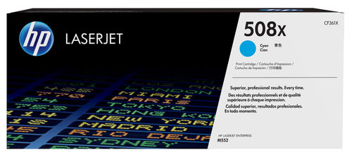 HP 508X High Yield Cyan LaserJet Enterprise Toner Cartridge