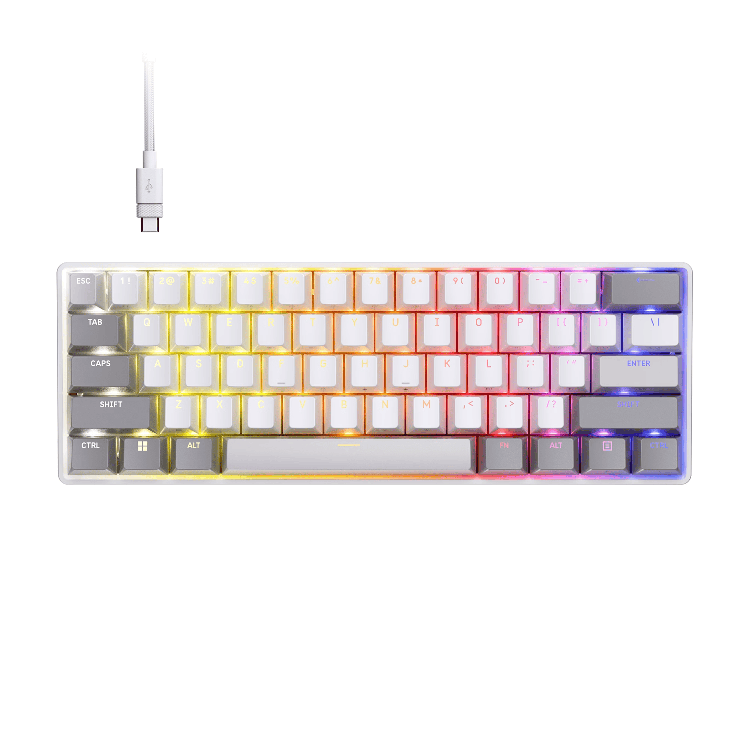 Corsair Clipper Pro Mini 60 Hall Effect Gaming Keyboard - White