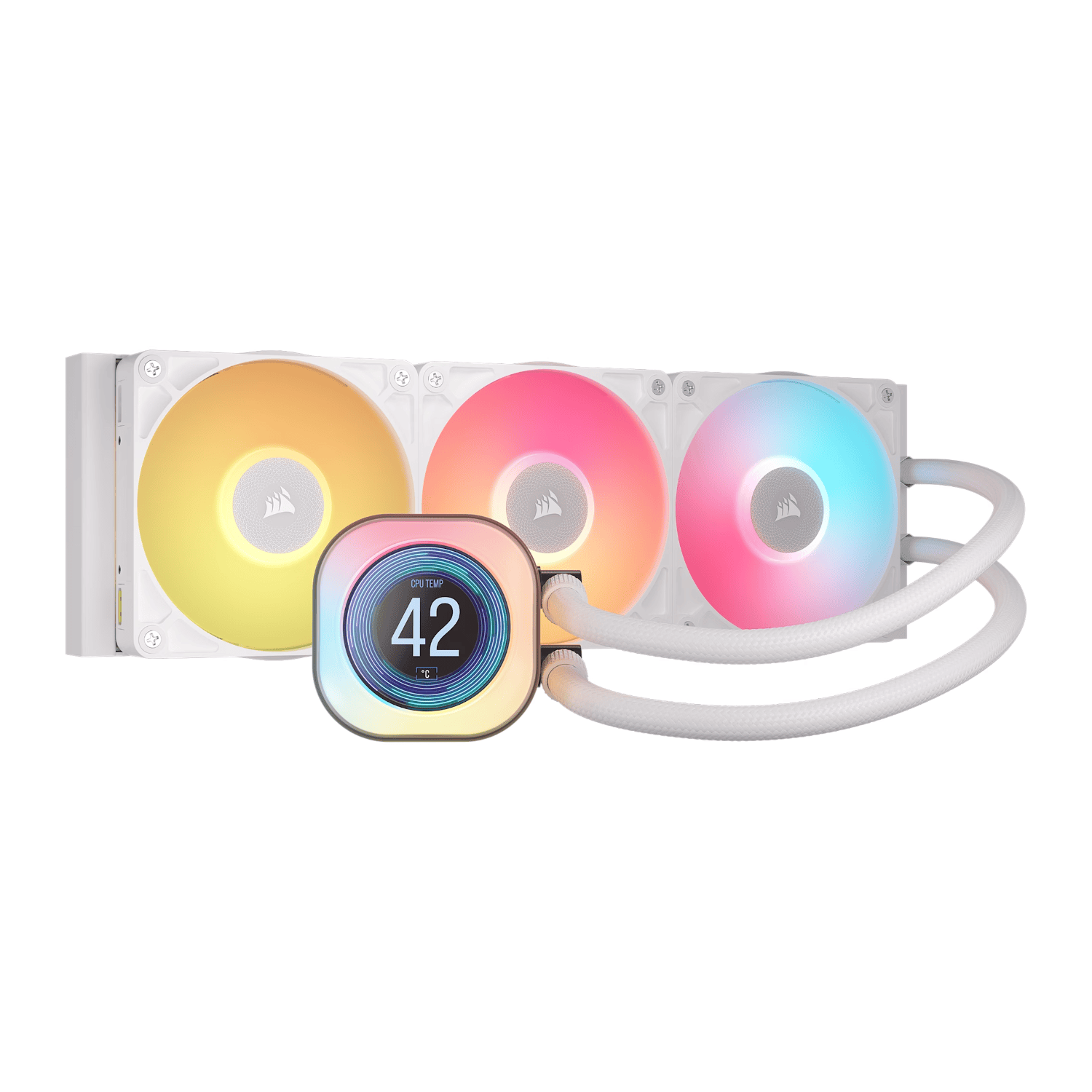 Corsair iCUE Link Titan 360 RX LCD Liquid CPU Cooler - White