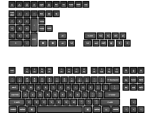Keychron double Shot KSA PBTFull Keycap Set - White On Black