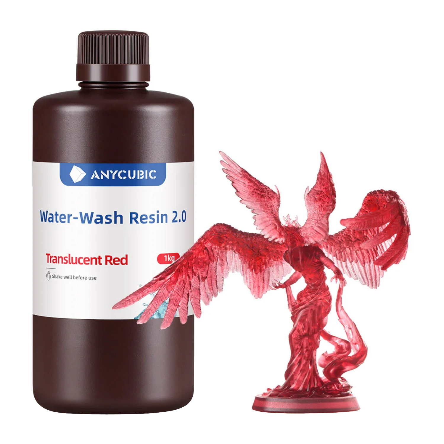 Anycubic Water Wash Resin 2.0 - Translucent Red