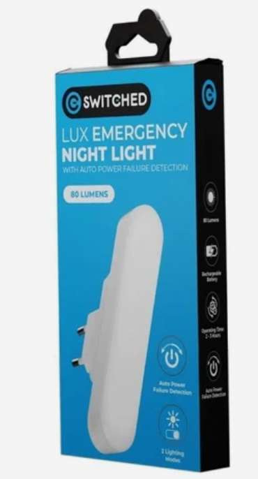 2x Switched Lux Series - Emergency Night Light With Auto Power Failure Detection