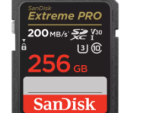 SanDisk Extreme Pro SD UHS I 256GB Card for 4K Video for DSLR and Mirrorless Cameras 200MB/s Read & 140MB/s Write, Lifetime Warranty