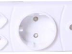 Noble 4 Way Multiplug with Schuko Adaptor LED Power Indicator