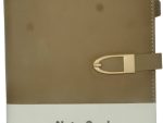 Brainware A5 Tan NoteBook With Magnetic Clip