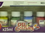 Bertand 6 x 25ml Assorted Oil Paint Colors Set
