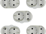 Noble 2 Pin European And Round Schuko Adaptor 5 Pack