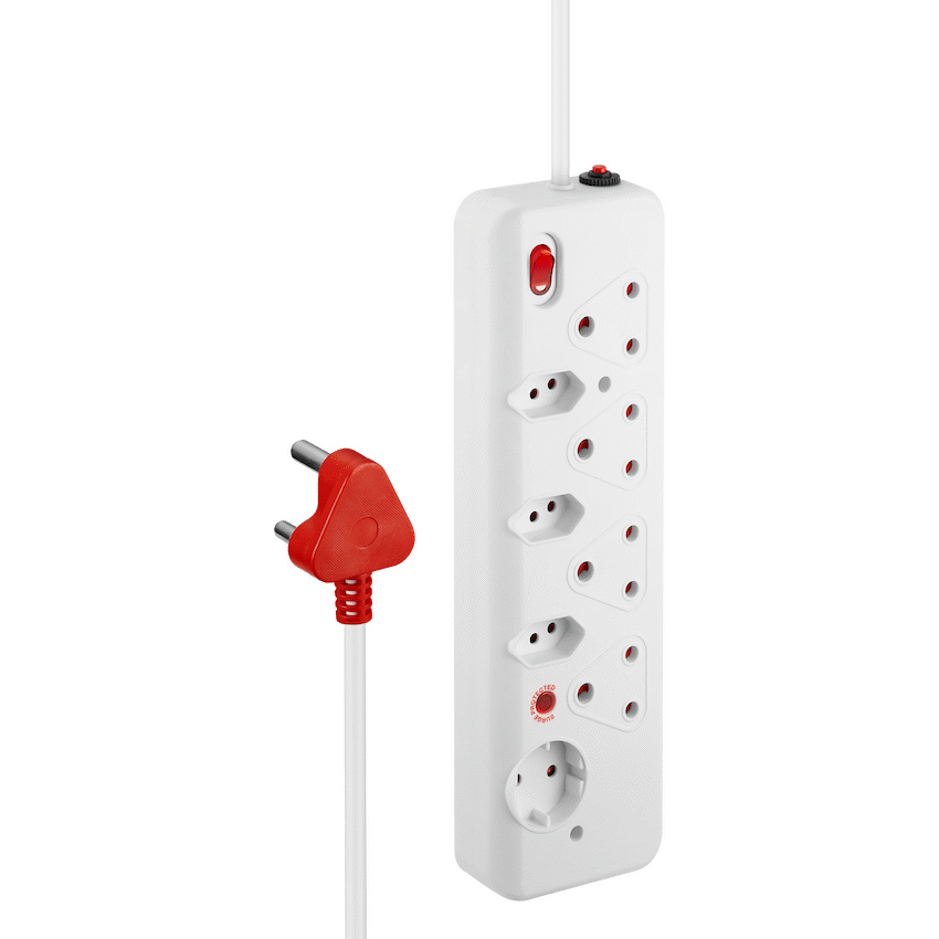 Nexon 8 Way- Medium Surge Multiplug 0.5M - White