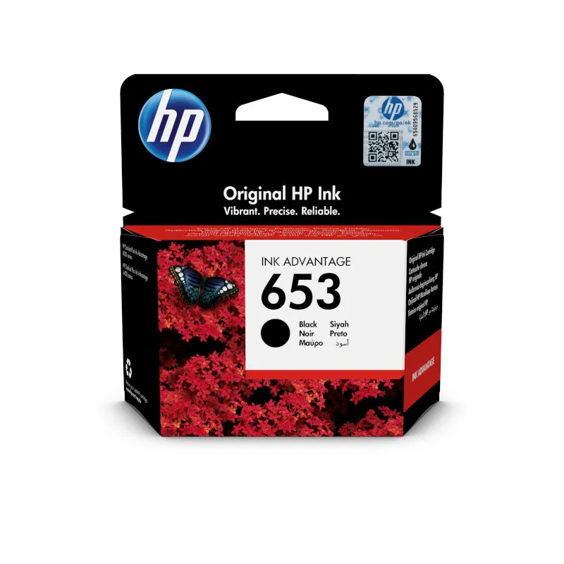 HP 653 Original Black Ink Advantage Cartridge For HP Deskjet Plus Ink