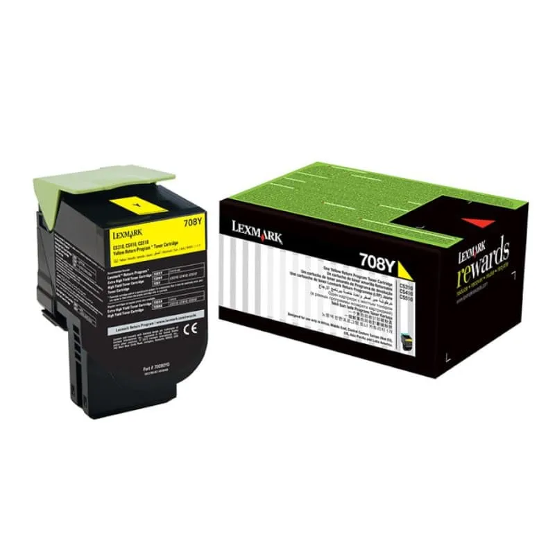 Lexmark 70C8HYE Yellow Corporate Toner Cartridge
