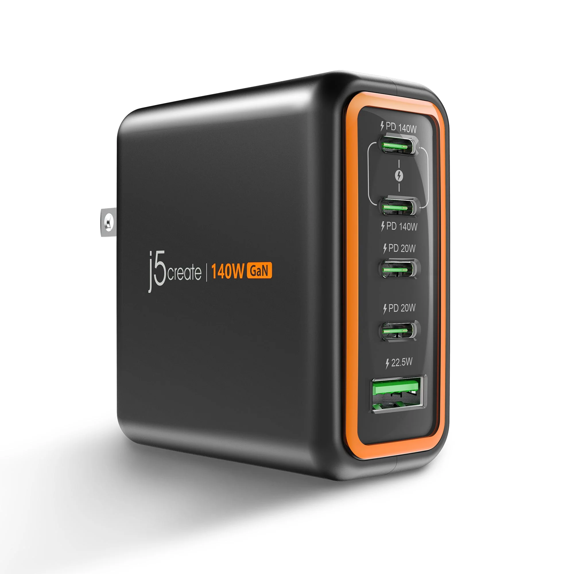 J5 Create JUP57140V t-A+4xt-C 140w 5-Port Charger