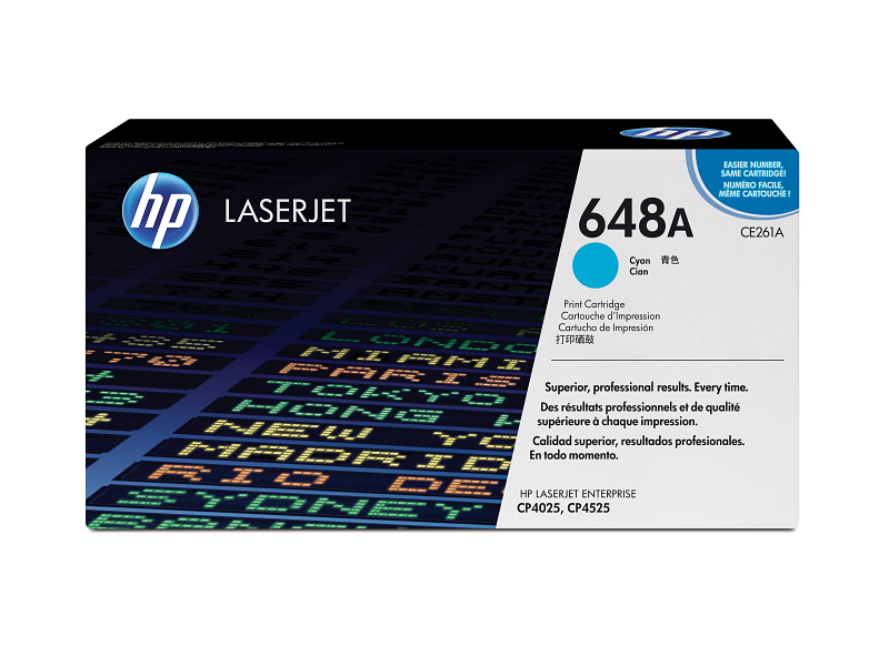 HP 648A Original Cyan LaserJet Toner Cartridge (CE261A)
