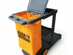 Econo Janitorial Trolley with Lid & 60L Waste Bag