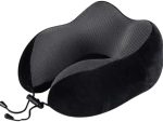 Casey U Shaped Large Travel Neck Pillow Black