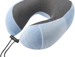 Casey U Shaped Large Travel Neck Pillow Light Blue
