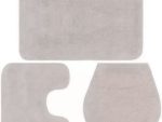 Casey 3 Piece Bathroom Mat Set Light Brown 50x80