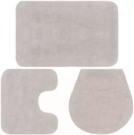 Casey 3 Piece Bathroom Mat Set Light Brown 50x80