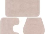Casey 3 Piece Bathroom Mat Set Gold
