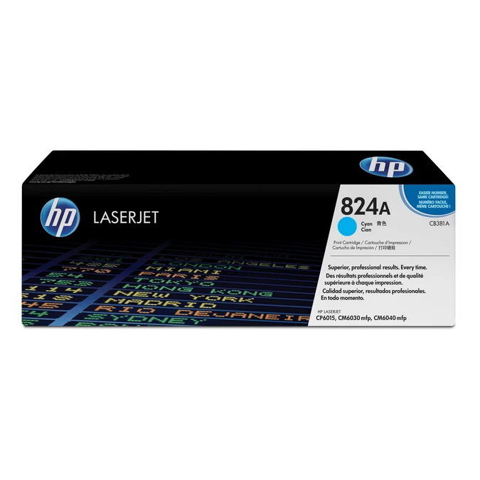 HP 824A Original Cyan LaserJet Toner Cartridge (CB381A)