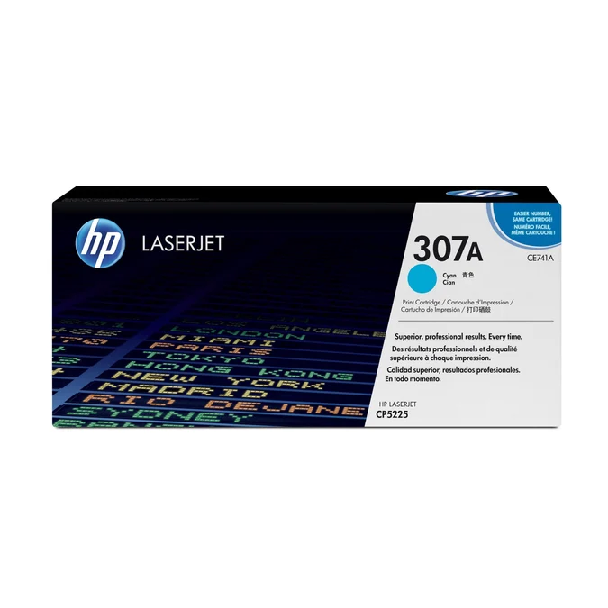 HP 307A Original Cyan LaserJet Toner Cartridge - (CE741A)