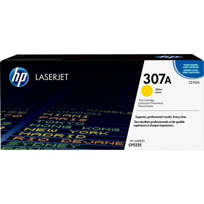 HP 307A Original Yellow LaserJet Toner Cartridge (CE742A)