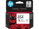 HP 654 Tri-Color Original Ink Advantage Cartridge